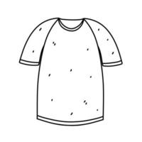 t-shirt in hand- getrokken tekening stijl. kleur boek voor kinderen. vector