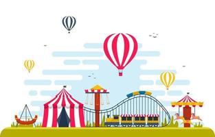 circus en pretpark illustratie vector