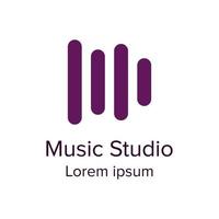 muziek- studio logo voor een bedrijf, logo vector illustratie, en volume logo ontwerp.