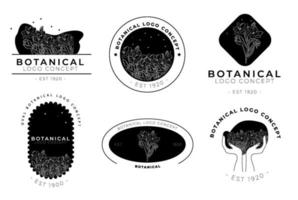 verzameling van creatieve decoratieve vector floral deco logo-ontwerp