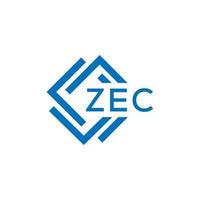 zec technologie brief logo ontwerp Aan wit achtergrond. zec creatief initialen technologie brief logo concept. zec tech vector