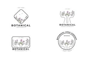 minimaal vrouwelijk modern botanisch bloemen organisch natuurlijk abstract seizoensgebonden krokus klassiek logo-ontwerp vector