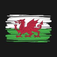 Wales vlag borstel vector