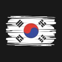 zuiden Korea vlag borstel vector