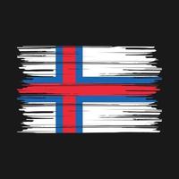 Faeröer eilanden vlag borstel vector