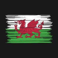 Wales vlag borstel vector