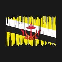 Brunei vlag borstel vector illustratie