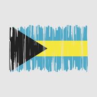 Bahamas vlag borstel vector illustratie