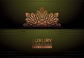 luxe mandala sierontwerp als achtergrond met gouden arabesk patroonstijl. decoratief mandala-ornament voor print, brochure, banner, omslag, poster, uitnodigingskaart. vector