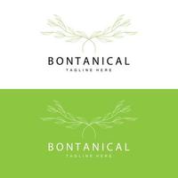 botanisch logo, natuur fabriek ontwerp, bloem fabriek icoon vector met lijn model-