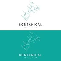 botanisch logo, natuur fabriek ontwerp, bloem fabriek icoon vector met lijn model-