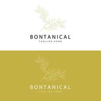 botanisch logo, natuur fabriek ontwerp, bloem fabriek icoon vector met lijn model-