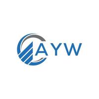 ayw vlak accounting logo ontwerp Aan wit achtergrond. ayw creatief initialen groei diagram brief logo concept. ayw bedrijf financiën logo ontwerp. vector