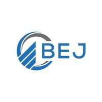 bej vlak accounting logo ontwerp Aan wit achtergrond. bej creatief initialen groei diagram brief logo concept. bej bedrijf financiën logo ontwerp. vector