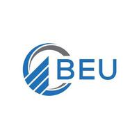 beu vlak accounting logo ontwerp Aan wit achtergrond. beu creatief initialen groei diagram brief logo concept. beu bedrijf financiën logo ontwerp. vector