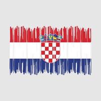 kroatië vlag borstel vector