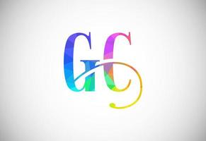 brief g c laag poly logo ontwerp vector sjabloon. grafisch alfabet symbool voor zakelijke bedrijf identiteit