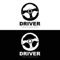 auto stuurinrichting logo, bestuurder vector, vervoer voertuig ontwerp, reparatie, onderhoud, auto garage vector