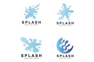 plons logo, water Golf icoon, bubbel vector, water logo kunst, sjabloon illustratie vector