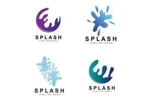 plons logo, water Golf icoon, bubbel vector, water logo kunst, sjabloon illustratie vector