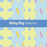 regenachtige dagpatronen vector