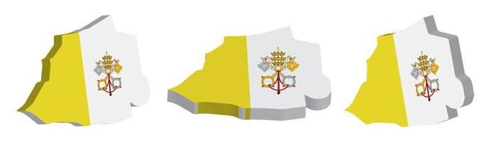 realistisch 3d kaart van Vaticaan stad vector ontwerp sjabloon