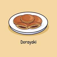 dorayaki Japans taart Aziatisch voedsel smakelijk vector