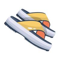 modieus platform slippers vector