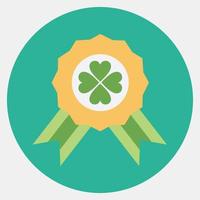 icoon Klaver kenteken. st. Patrick dag viering elementen. pictogrammen in kleur maat stijl. mooi zo voor afdrukken, affiches, logo, partij decoratie, groet kaart, enz. vector