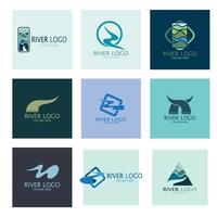 rivier logo vector illustratie ontwerp pictogrammalplaatje