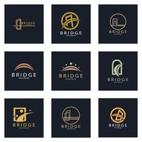 brug logo vector pictogram illustratie ontwerpsjabloon