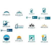 brug logo vector pictogram illustratie ontwerpsjabloon