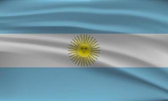 vlag van Argentinië, met een golvend effect ten gevolge naar de wind. vector