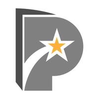 brief p logo icoon ontwerp vector