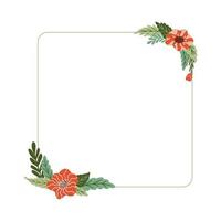 vector plein bloemen kader en grens. elegant decoratief elementen met bloemen, planten