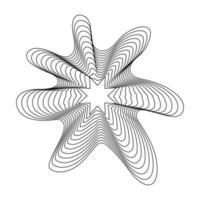 meetkundig fractal abstract vorm met acht wees ster binnen vector