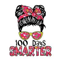 100 dagen slimmer terug naar school- vector