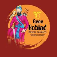 vectorillustratie van een achtergrond voor happy goeroe gobind singh jayanti festival voor sikh-viering. vector