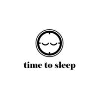 abstract ontwerp logo zijn tijd naar slaap vector