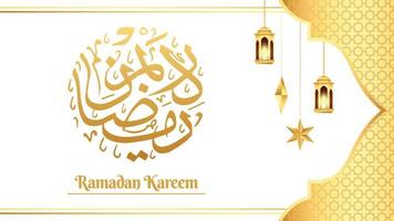 vector Ramadan kareem groet kaart ontwerp met Islamitisch achtergrond