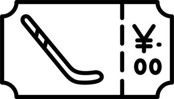hockey ticket vector icoon