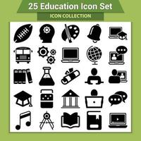 onderwijs icon set vector