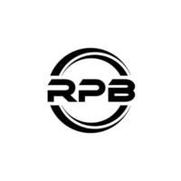 rpb brief logo ontwerp in illustratie. vector logo, schoonschrift ontwerpen voor logo, poster, uitnodiging, enz.