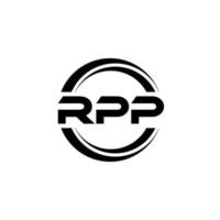 rpp brief logo ontwerp in illustratie. vector logo, schoonschrift ontwerpen voor logo, poster, uitnodiging, enz.