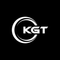 kgt brief logo ontwerp in illustratie. vector logo, schoonschrift ontwerpen voor logo, poster, uitnodiging, enz.