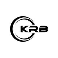 krb brief logo ontwerp in illustratie. vector logo, schoonschrift ontwerpen voor logo, poster, uitnodiging, enz.