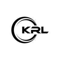 krl brief logo ontwerp in illustratie. vector logo, schoonschrift ontwerpen voor logo, poster, uitnodiging, enz.