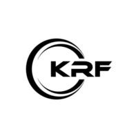 krf brief logo ontwerp in illustratie. vector logo, schoonschrift ontwerpen voor logo, poster, uitnodiging, enz.