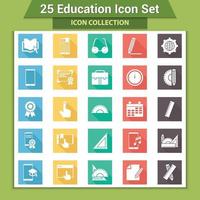 onderwijs icon set vector