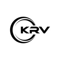 krv brief logo ontwerp in illustratie. vector logo, schoonschrift ontwerpen voor logo, poster, uitnodiging, enz.